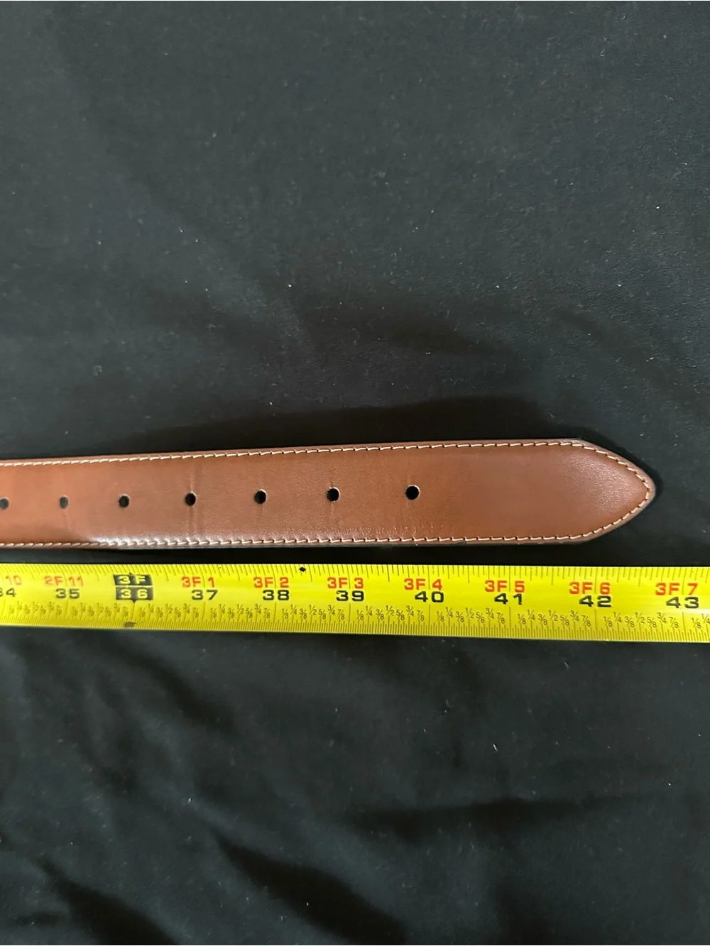 Steve Madden Brown Leather Reversible Belt with Silver Buckle